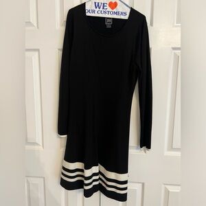 Black with white trim sweater dress size XL